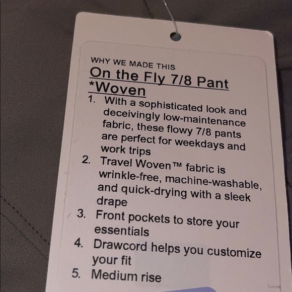 New Lululemon On The Fly Pant Carbon Dust Gray - Picture 6 of 6